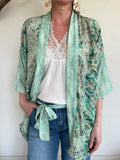 BLACK COLOUR Kort kimono