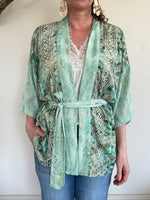 BLACK COLOUR Kort kimono