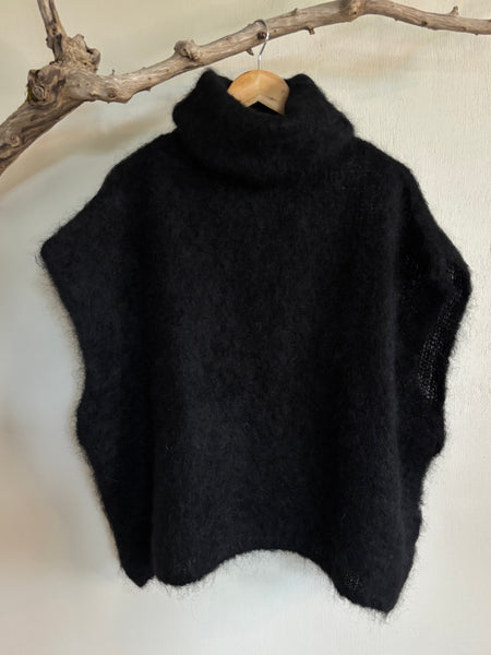 BLACK COLOUR Mohairpolo