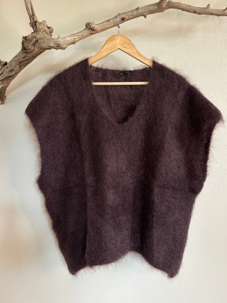 BLACK COLOUR Mohairväst