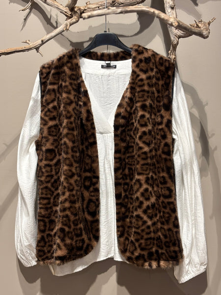 BLACK COLOUR Pälsväst